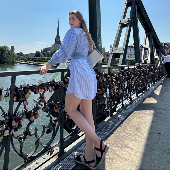 Striped Blue Dress - Picture 1 of 3